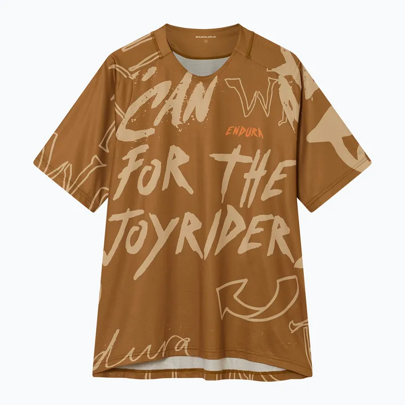 Bezpečná Platba Pánský cyklistický dres Endura Singletrack Print trail bronze
