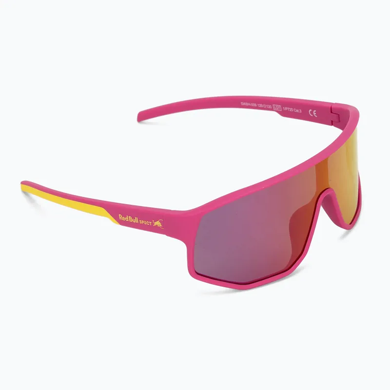 Sluneční brýle Red Bull SPECT Dash neon pink/smoke with pink-yellow mirror Speciální Cena