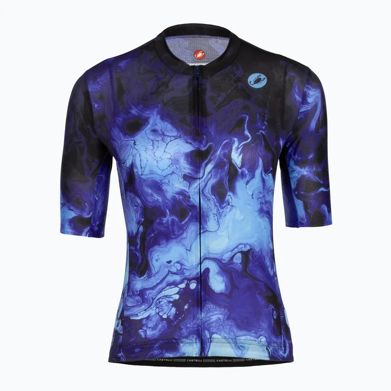 Dámský cyklistický dres Castelli Cosmic Vortex multicolor violet blue Novinka Nízká Cena