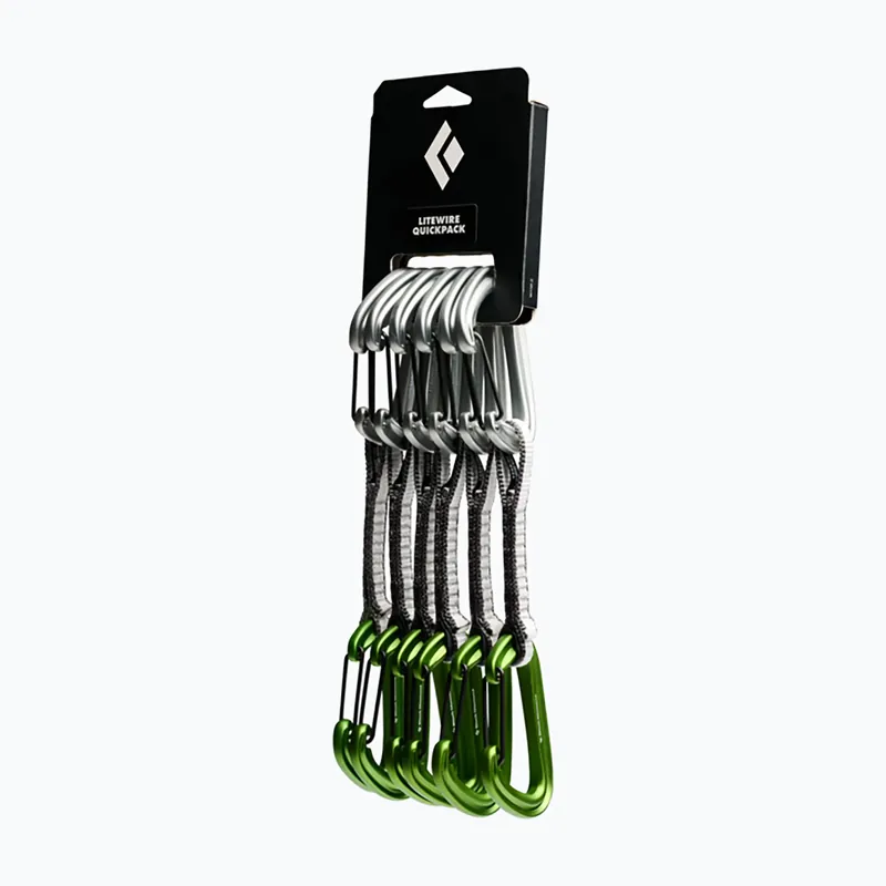 Sada lezeckých expresů Black Diamond Litewire Quickpack Set 6 pcs. 12 cm envy green Horká Nabídka