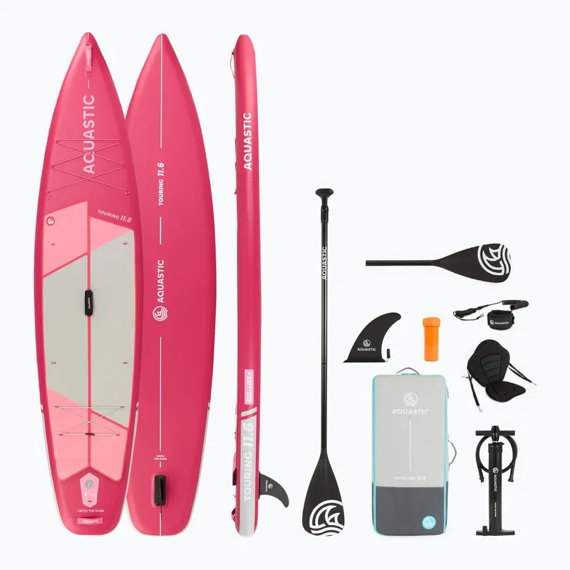 Odeslání Ihned Sada paddleboard SUP nafukovací AQUASTIC Touring 11‘6" růžový