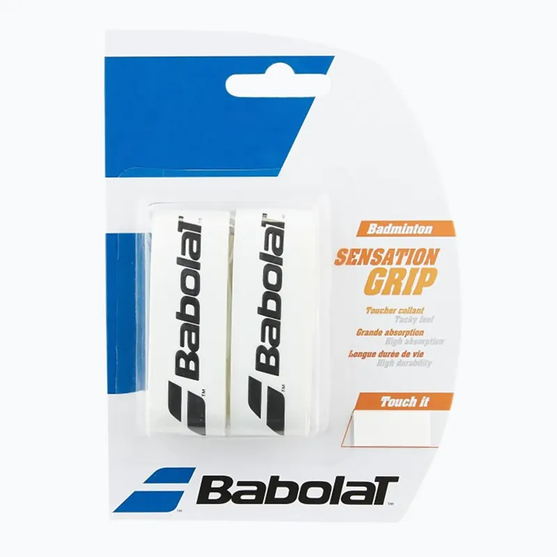 Omotávky na badmintonové rakety Babolat Grip Sensation 2 ks white Ověřený