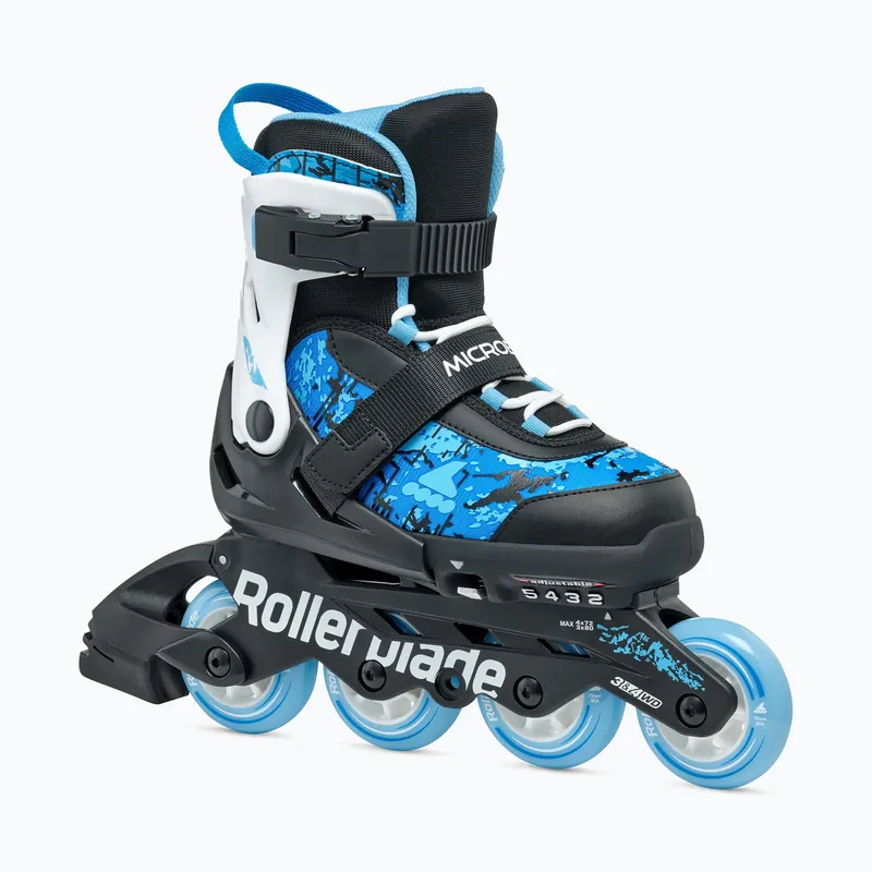 Dětské kolečkové brusle Rollerblade Microblade SL Jr black/sky blue Nejprodávanější
