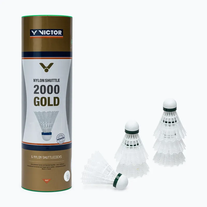 VICTOR Nylon Shuttle 2000 badmintonové člunky 6 ks bílé 100919 Odeslání Ihned