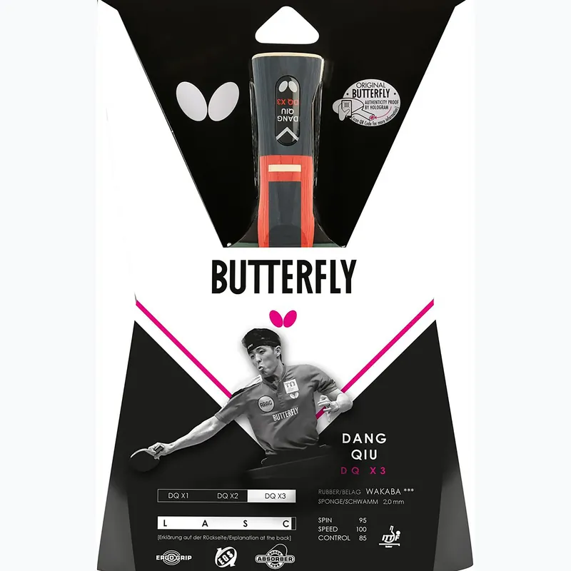 Akce Pálka na stolní tenis Butterfly Dang Qiu X3