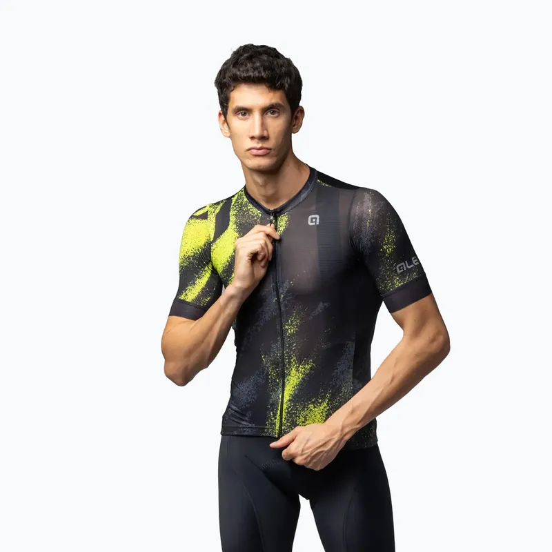 Pánský cyklistický dres Alé Trace acid green Horká Nabídka