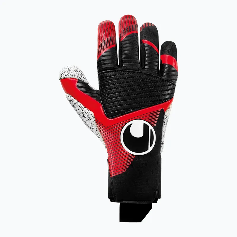 Uhlsport Powerline Supergrip+ Reflex brankářské rukavice černá/červená/bílá Ověřený