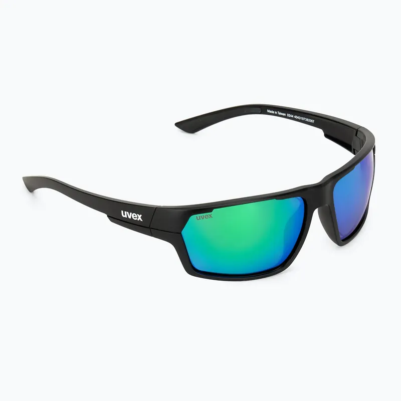 Sluneční brýle UVEX Sportstyle 233 P black matt / mirror green Vysoce Kvalitní