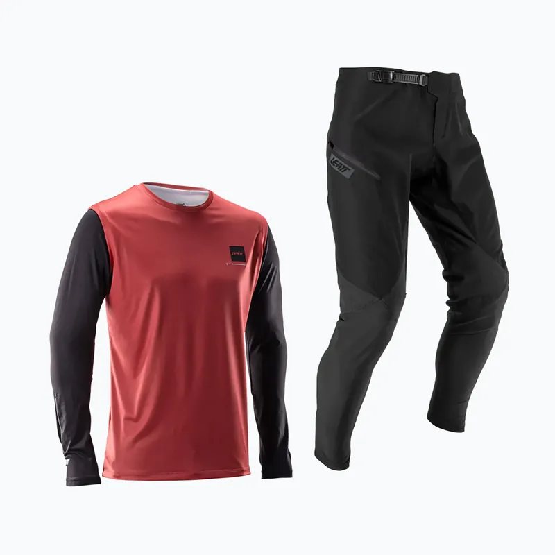 Cenová Bomba Pánský cyklistický komplet Leatt Ride Kit MTB 1.0 dusty red