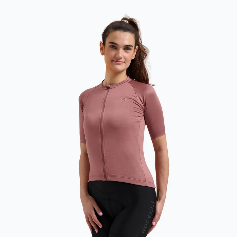 Zlevněný Dámský cyklistický dres Rogelli Essential II pink
