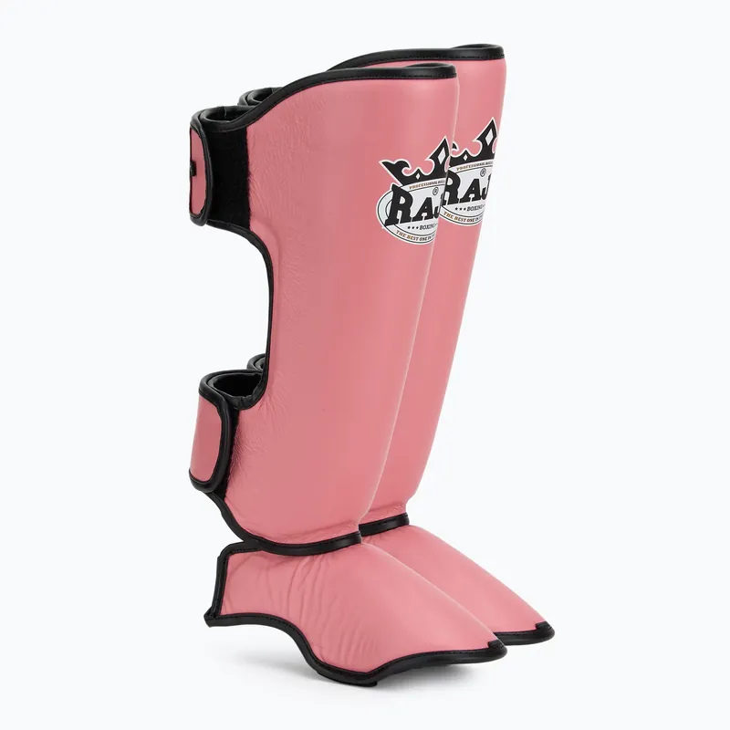 Originální Chrániče holení a chodidel RAJA BOXING Lightweight Shin Guards Genuine Leather pink