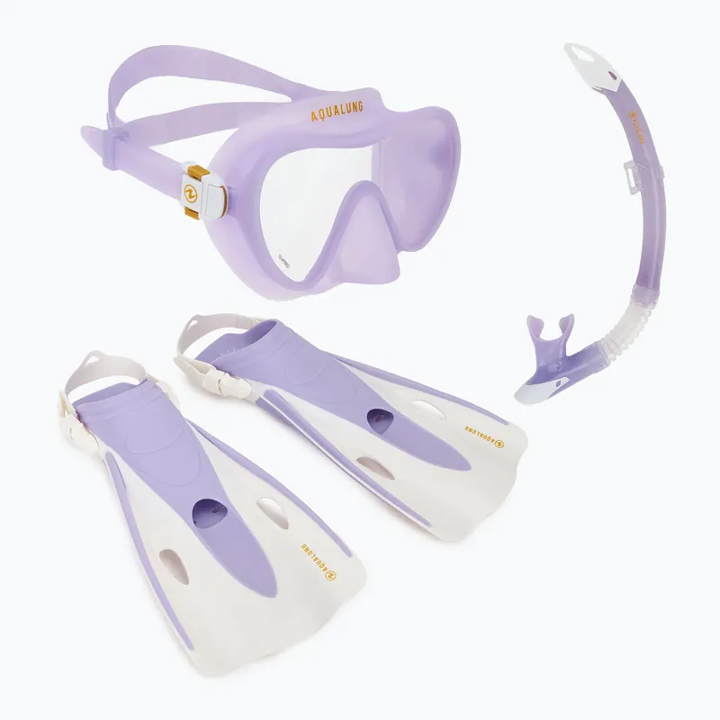 Šnorchlovací sada Aqualung Nabul maska + šnorchl + ploutve translucid purple Odeslání Ihned