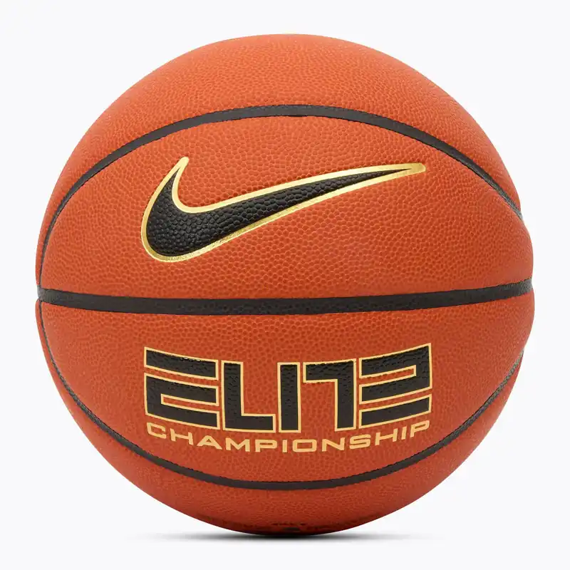 Basketbalový míč Nike Elite Championship 8P 2.0 Deflated amber court/black/metallic gold/black velikost 6 Vrácení Zdarma