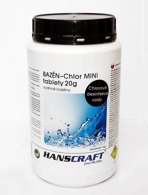 Aktuální HANSCRAFT BAZÉN - Chlor MINI tablety 20g - 1 kg