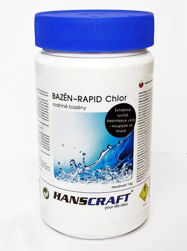 Aktuální HANSCRAFT BAZÉN - RAPID Chlor - 1 kg