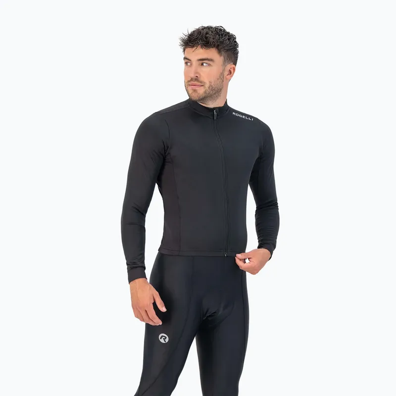 Cenová Bomba Pánské cyklistické tričko longsleeve Rogelli Core black