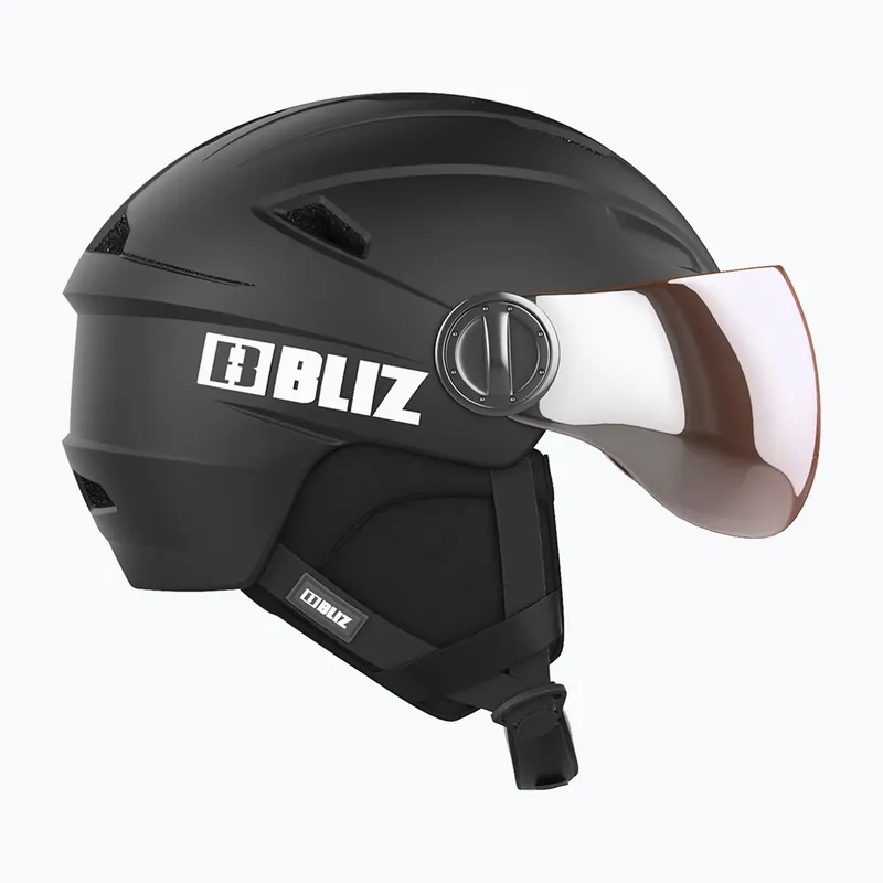 Lyžařská helma Bliz Strike Visor matte black/ orange silver mirror Značkový