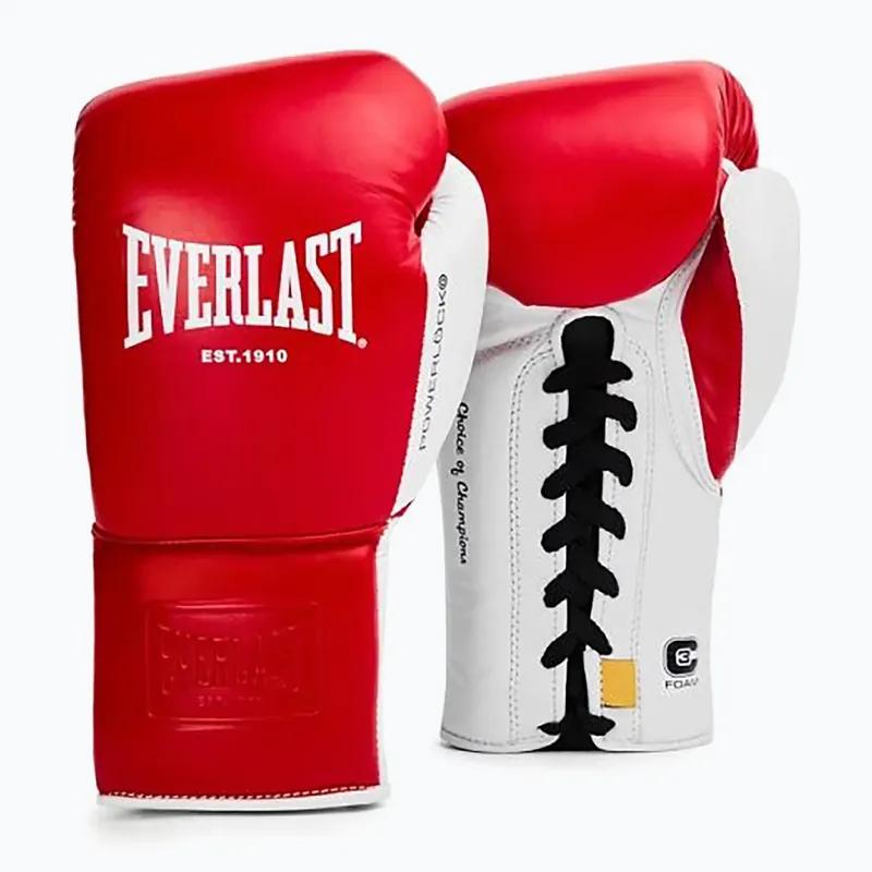Boxerské rukavice Everlast Powerlock OG Pro Fight red/white Dokud Zásoby Vydrží