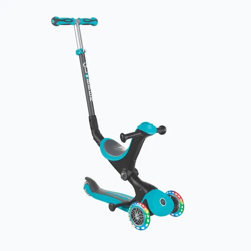 Dětská koloběžka Globber Go.Up Deluxe Lights teal Zlevněný