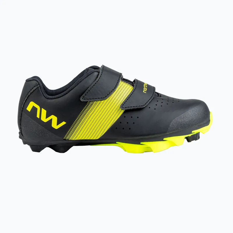 Cyklistické boty MTB dětské Northwave Hammer Junior black/yellow fluo Nízká Cena