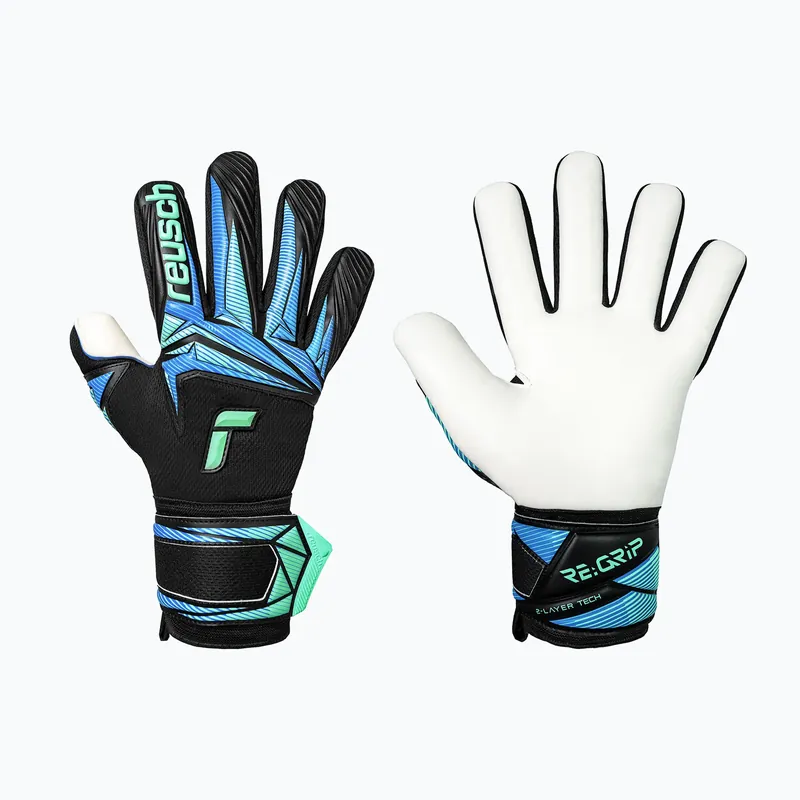 Značkový Brankářské rukavice Reusch Attrakt RE GRIP NC black/ocean light