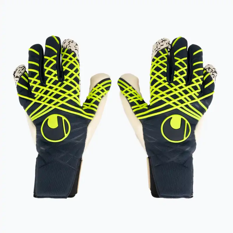 Brankářské rukavice uhlsport Prediction Flex HN navy/white/fluo yellow Finální Výprodej