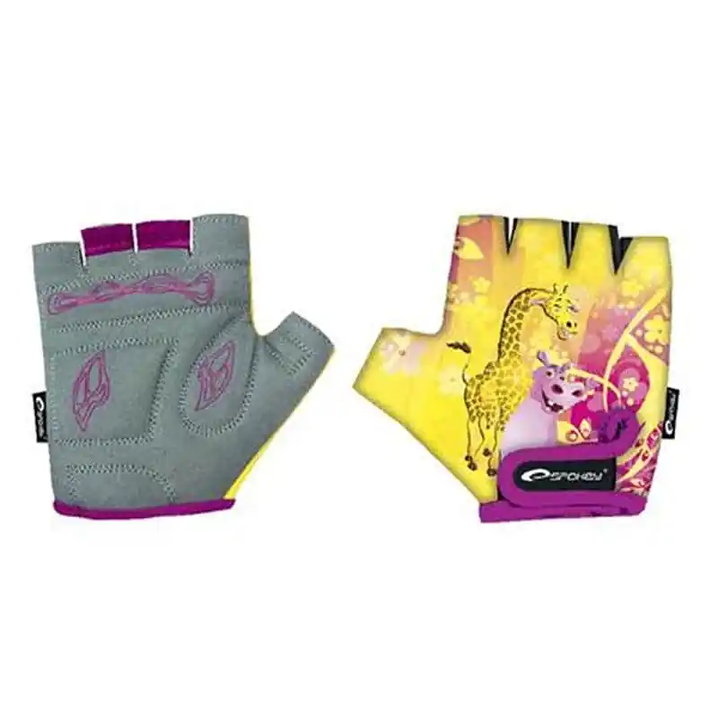 Akce Spokey GIRAFFE GLOVE Dětské cyklistické rukavice XXS (15,5 cm)