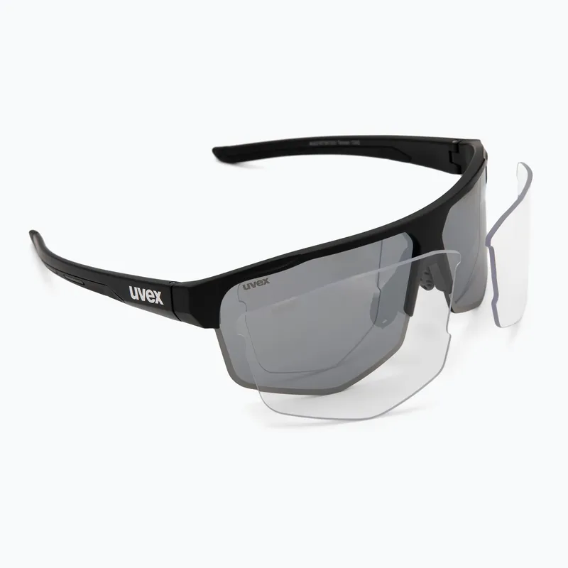 Sluneční brýle UVEX Axos Set black matt/mirror silver/clear Akční Cena