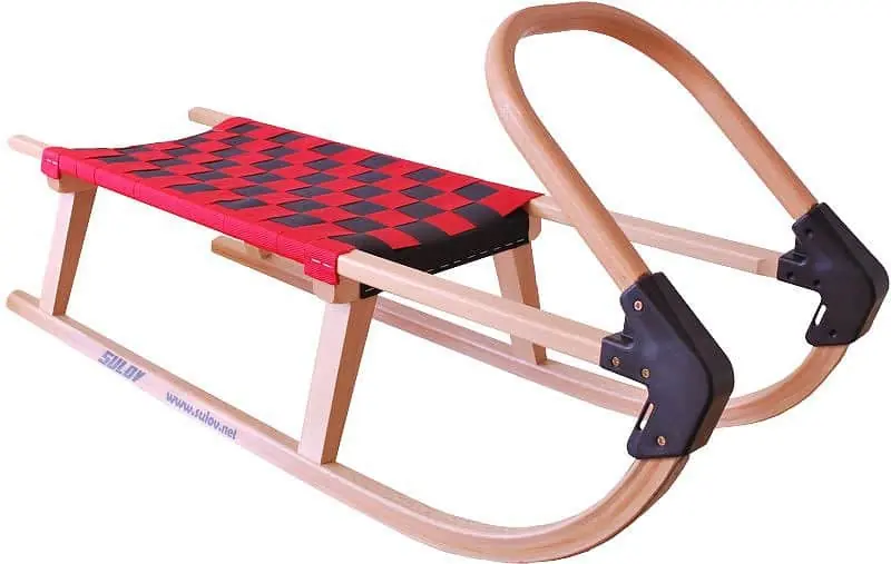 Top Prodej Dřevěné saně SULOV LAVINA, 100cm, červeno-černé