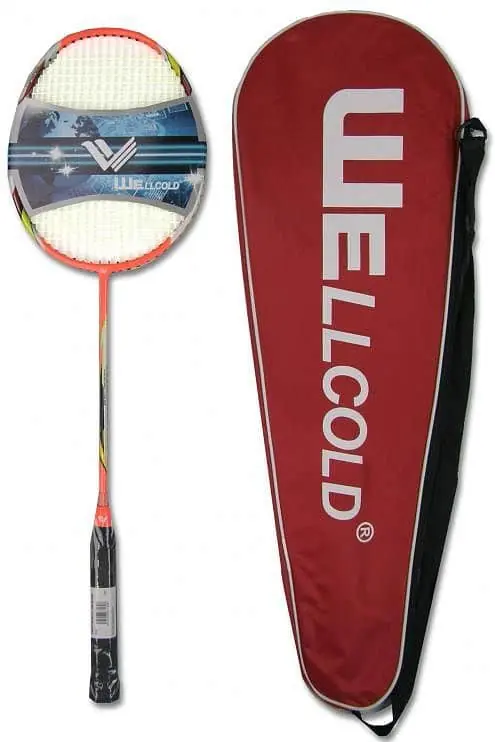 Badmintonová raketa WELLCOLD CARBON 2013/1070 - oranžovo-bílá + červený obal Odeslání Ihned