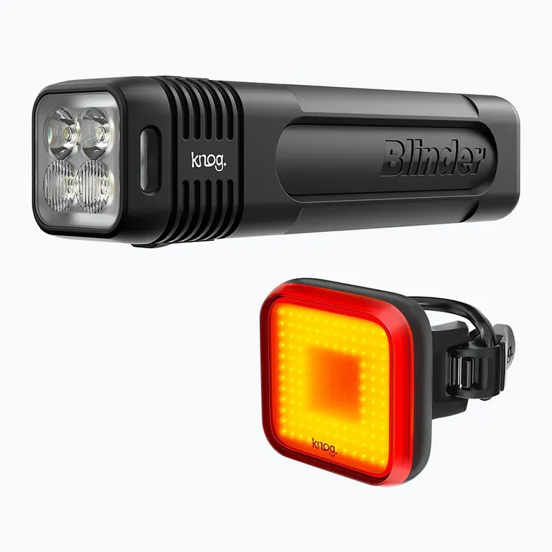 Sada světel na kolo Knog Blinder Pro 900/Blinder Square black Výprodej