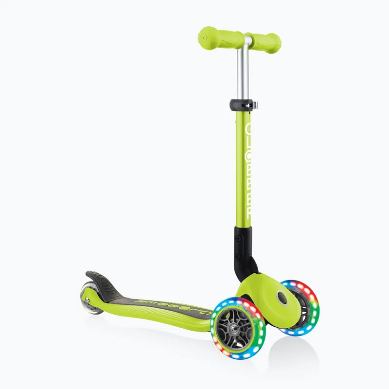 Cenová Bomba Dětská koloběžka Globber Junior Foldable Lights lime green