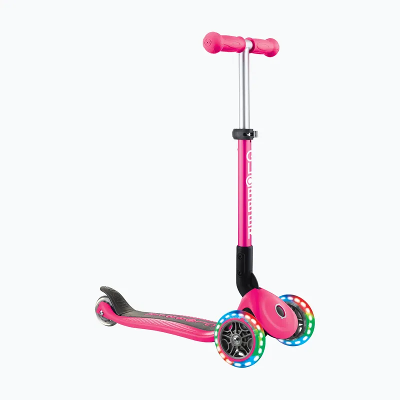 Vrácení Zdarma Dětská koloběžka Globber Junior Foldable Lights deep pink