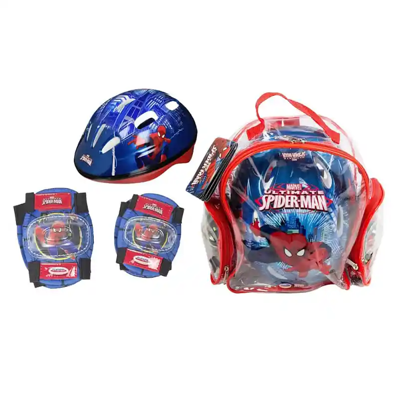 Sada chráničů a helmy Spiderman s taškou Časově Omezené