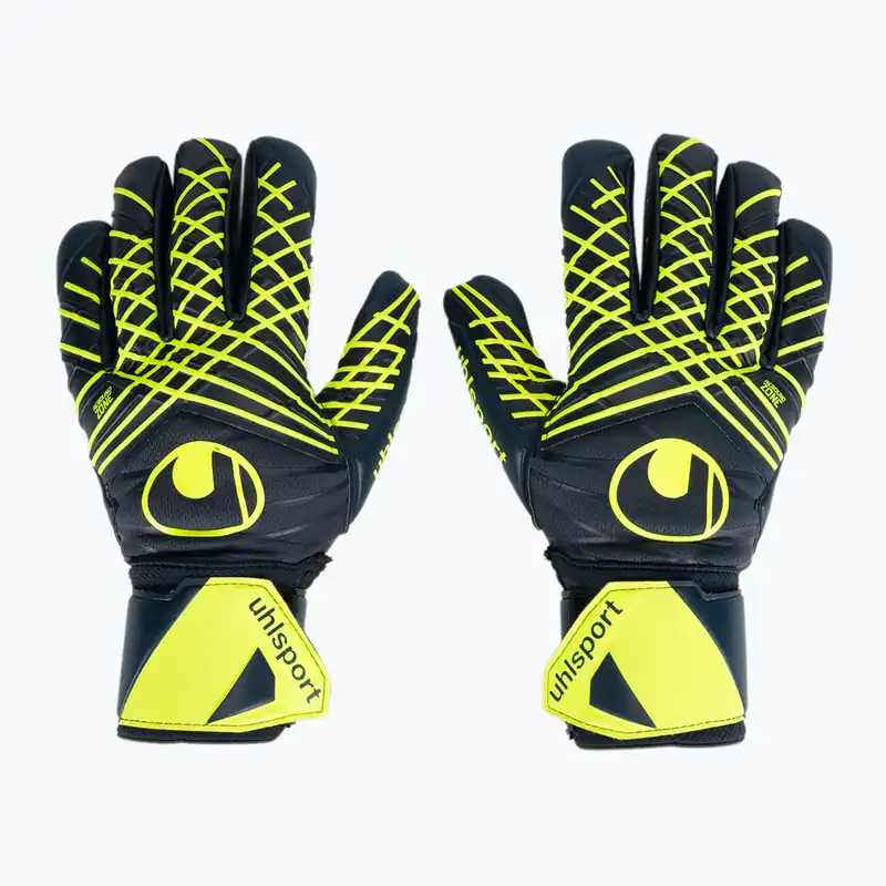 Brankářské rukavice uhlsport Prediction Supersoft HN navy/white/fluo yellow Autentický