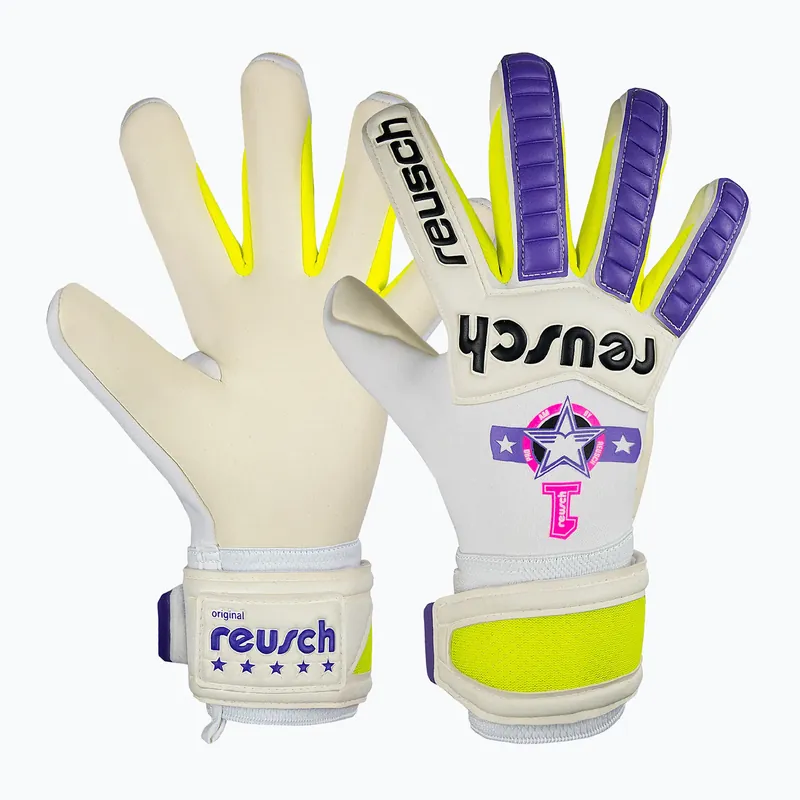 Hit Sezóny Brankářské rukavice Reusch Legacy Pro Am Gold X bílá/fialová