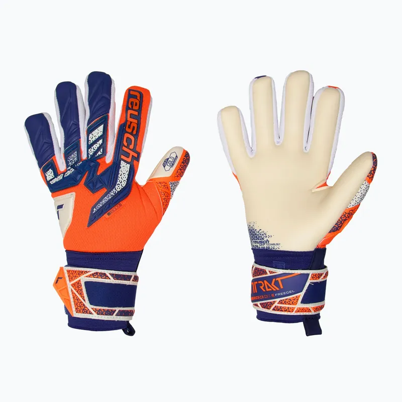Speciální Cena Dětské brankářské rukavice Reusch Attrakt Freegel Gold NC Junior oranžové/modré