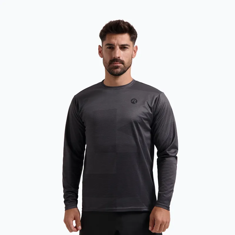 Super Cena Pánské cyklistické tričko longsleeve Rogelli Advntr Core grey