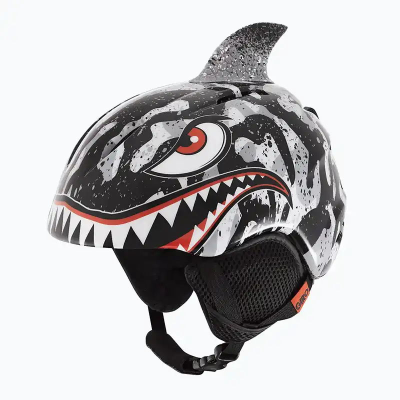 Finální Výprodej Dětská lyžařská helma Giro Launch Plus black/grey tiger shark