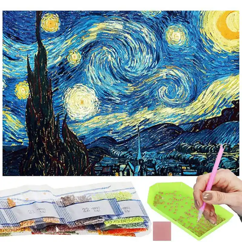 Must-Have Diamantové malování 40x30 cm, Noční bouře Springos ART