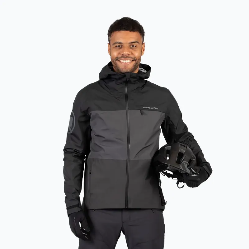 Pánská cyklistická bunda Endura Singletrack II Waterproof matt black Akční Cena