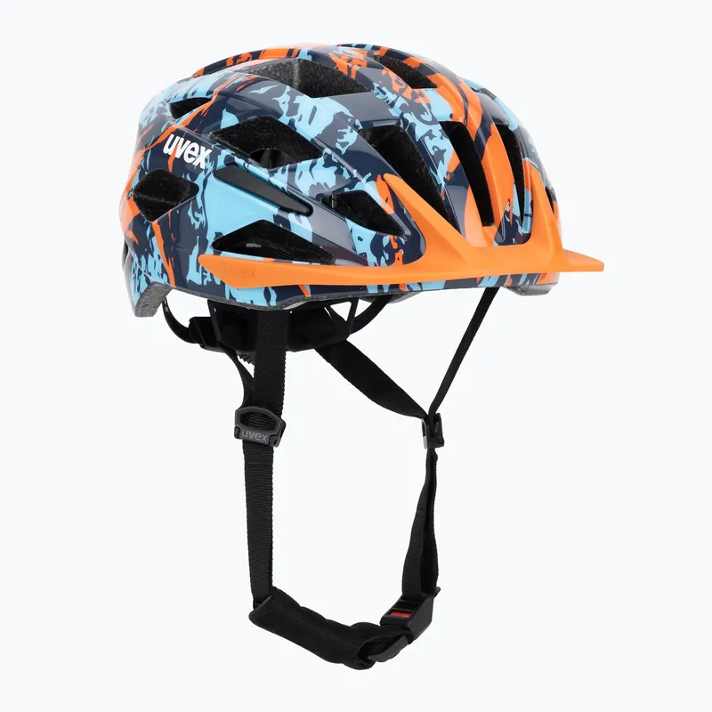 Hit Sezóny Dětská cyklistická helma UVEX Air Wing 2 papaya/bubble blue