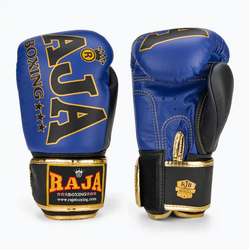 Boxerské rukavice RAJA BOXING Origin Standard Genuine Leather blue Nejlepší Cena