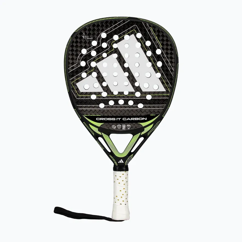 Raketa na padel adidas Cross IT Carbon 2026 black/lime Novinka Cenová Bomba