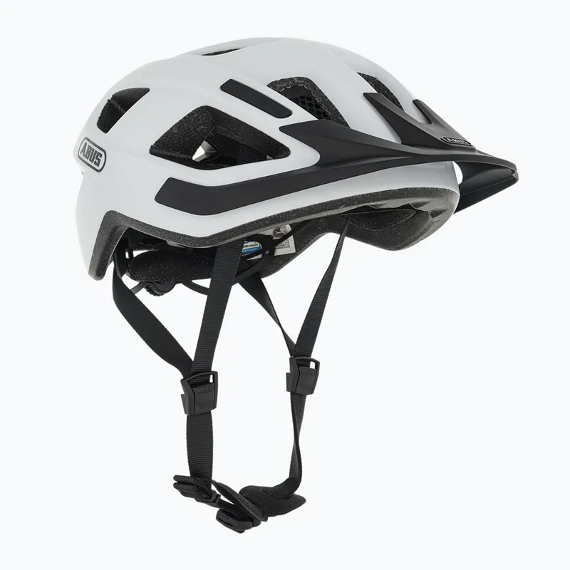 Cyklistická helma ABUS Aduro 3.0 fleece bílá Hit Sezóny