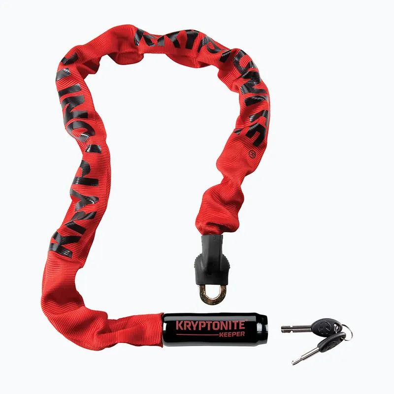 Originální Zámek na kolo Kryptonite Keeper 785 Integrated Chain červene K001591
