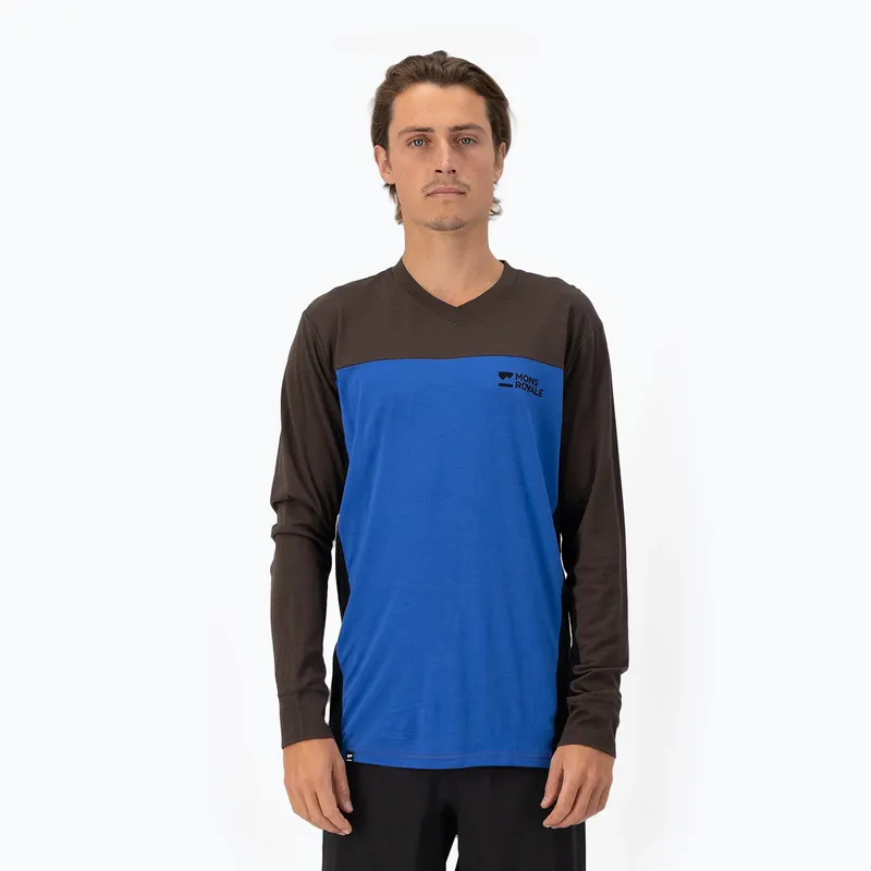 Pánské termo tričko longsleeve Mons Royale Redwood Enduro VLS cedar/ cobalt/ black Rychlé Dodání