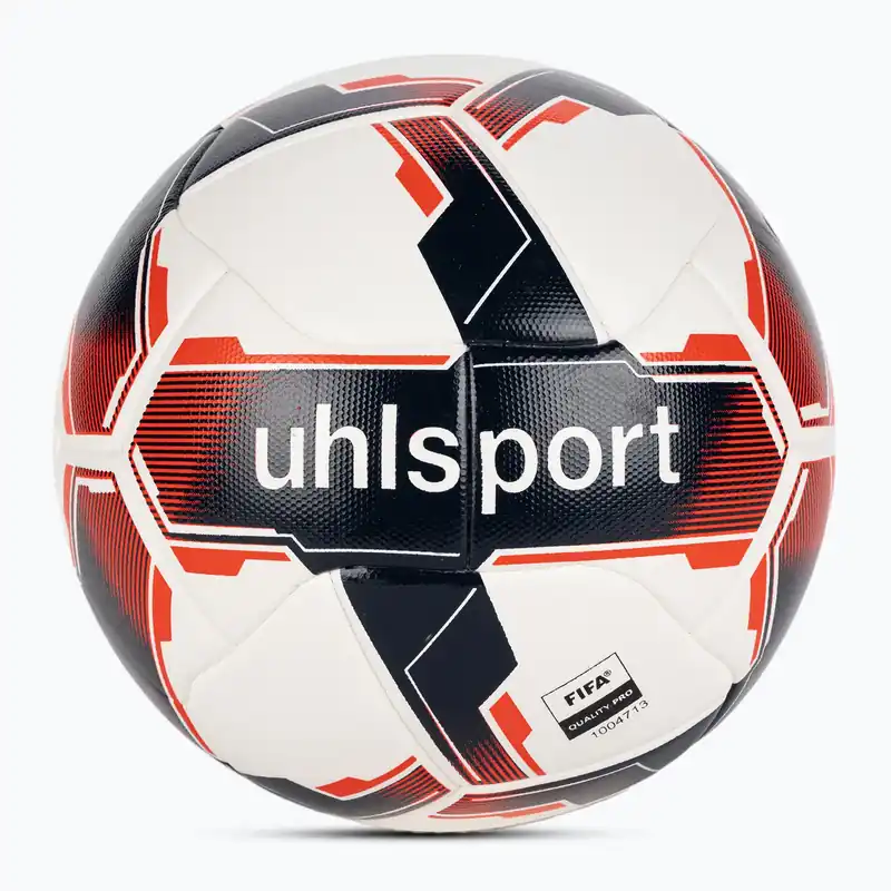 Cenový Hit Fotbalový míč uhlsport Match Addglue white/navy/fluo red velikost 5