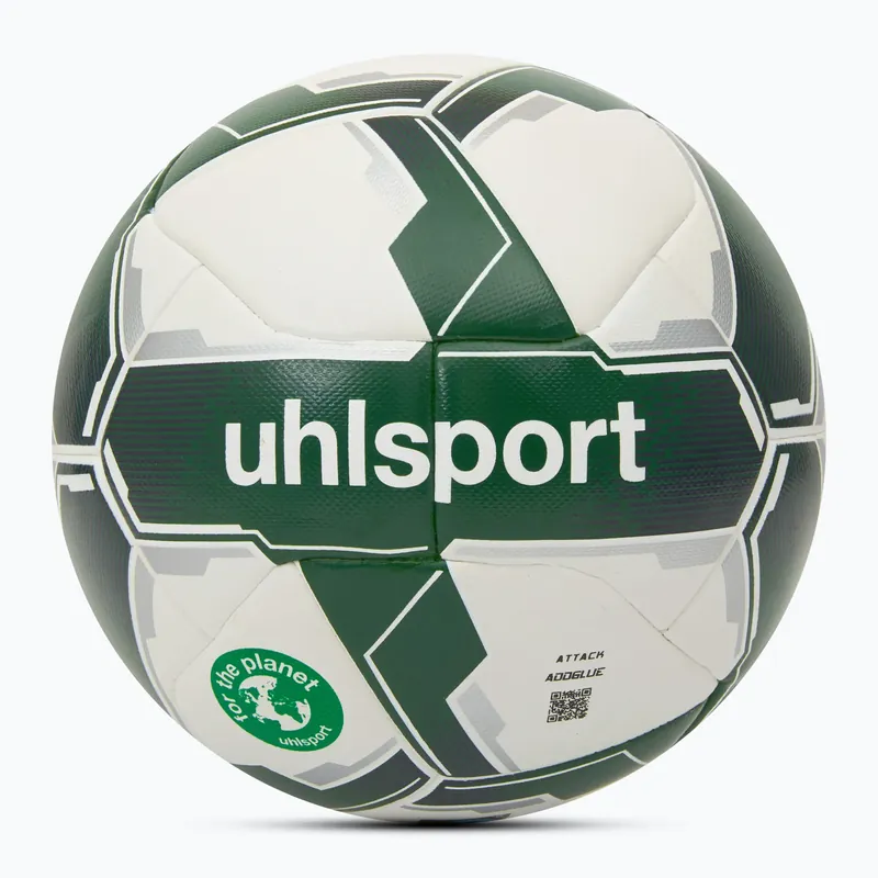 Expresní Doručení Fotbalový míč uhlsport Attack Addglue For The Planet white/dark green/silver velikost 4