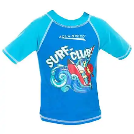 Surf Club tričko s UV ochranou modrá Oblíbený